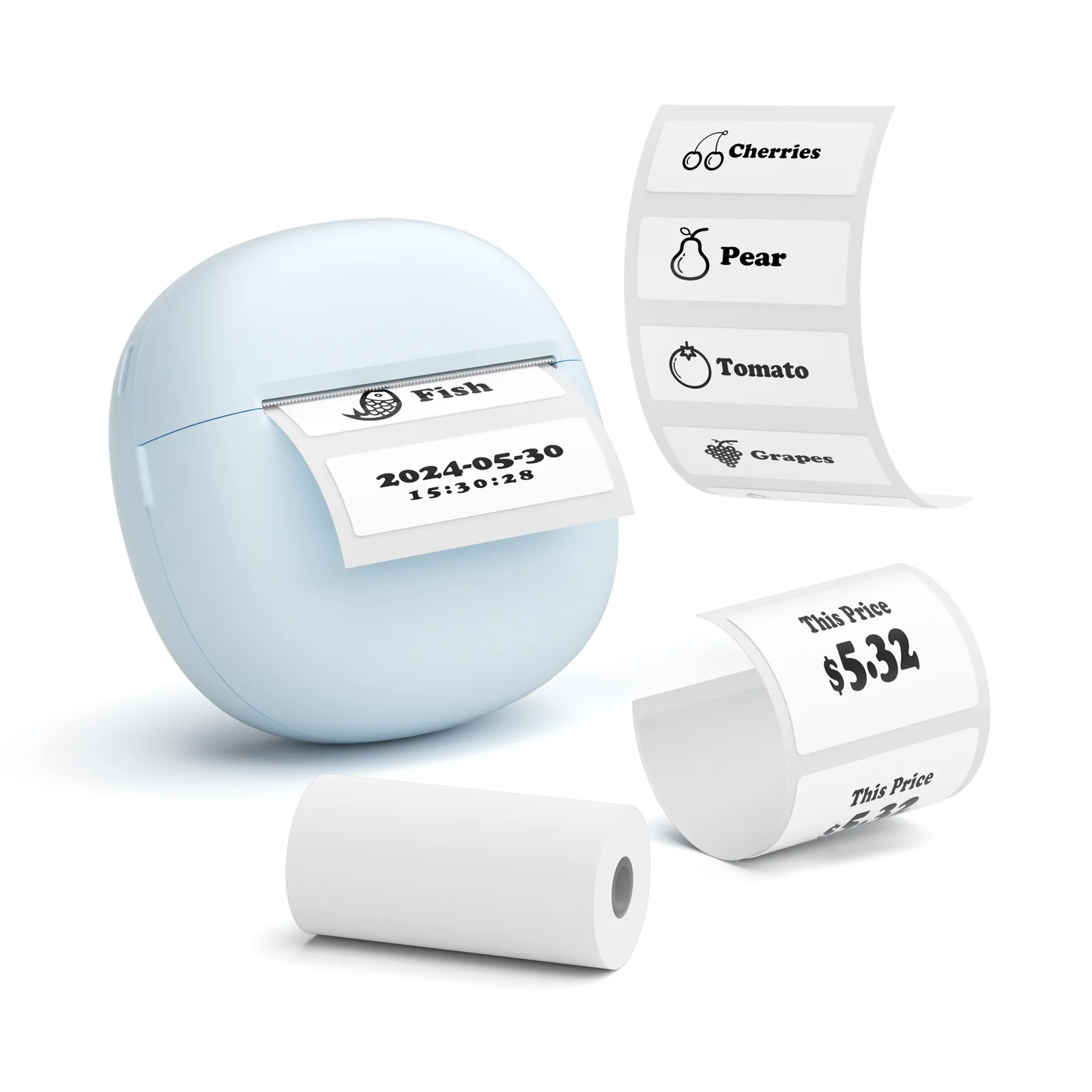 Label Printer Handheld Portable Bluetooth Thermal Self-adhesive Sticker Sticky Note Barcode Label Machine