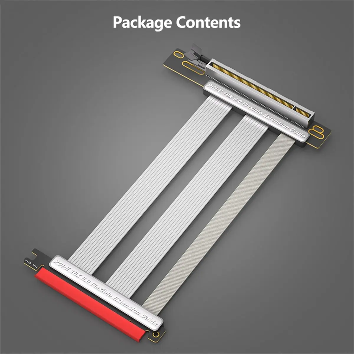 สายเคเบิลขยาย PCI-E 5.0 16X PCIe 5.0 ติดตั้งแนวตั้ง 90 องศา สำหรับคอมพิวเตอร์ตั้งโต๊ะ