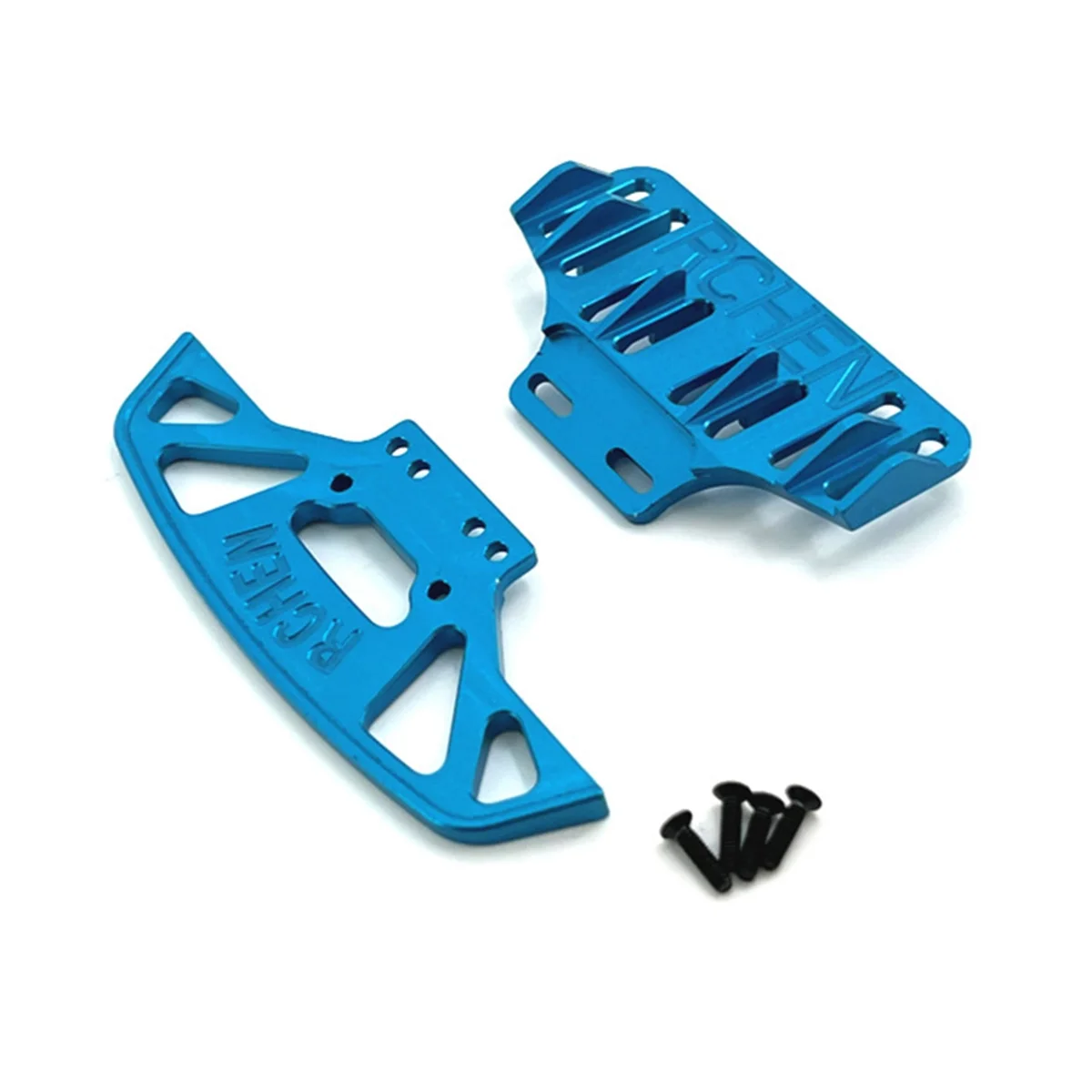 Suitable for 1/28 284010 284131 K989 K969 RC Car Metal Upgrade Front and Rear Bumper Blue