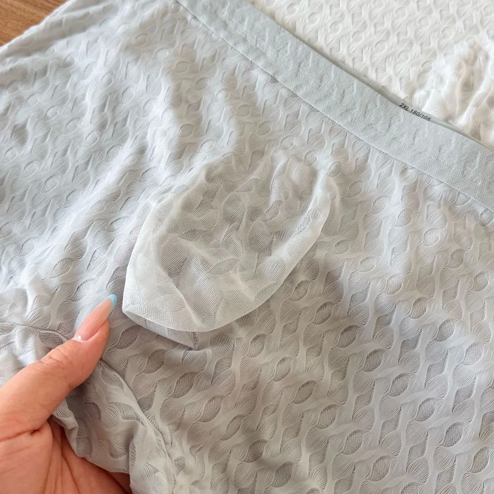 

Men's Thin Trunks Lingeries For Man Trunks Boxer Shorts Ice Silk Panties Solid 3D Bulge Pouch Briefs Solid Underwear Underpants
