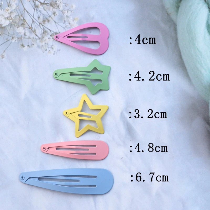 10Pcs Sweet Hairpins Dripping Heart Star Hair Clip For Kids Girl Barrette Korean Hairpins Headdress Hair Accessories