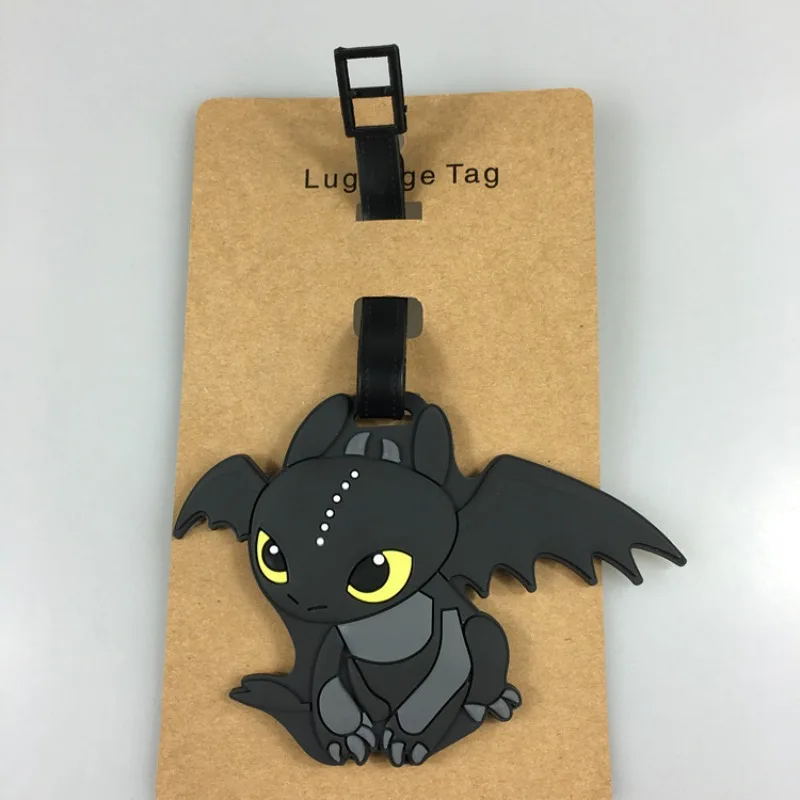 

How To Train Your Dragon Cartoon Peripheral Luggage Tag Creative Travel Suitcase Portable Baggage Check-in Identification Tag