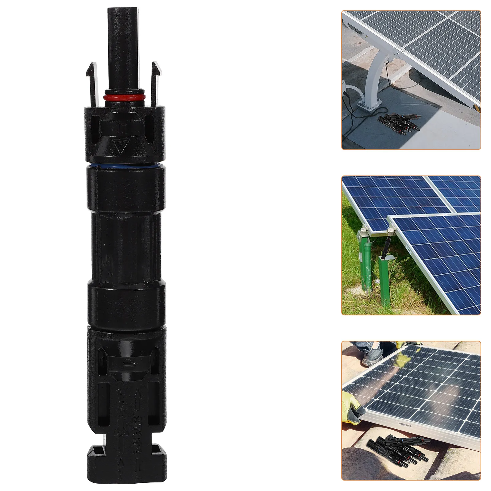 

4pcs 10A Photovoltaic Connector Solar Panel Cable Waterproof Fuse Holder Ppo Protection Quick Reliable Connection For System