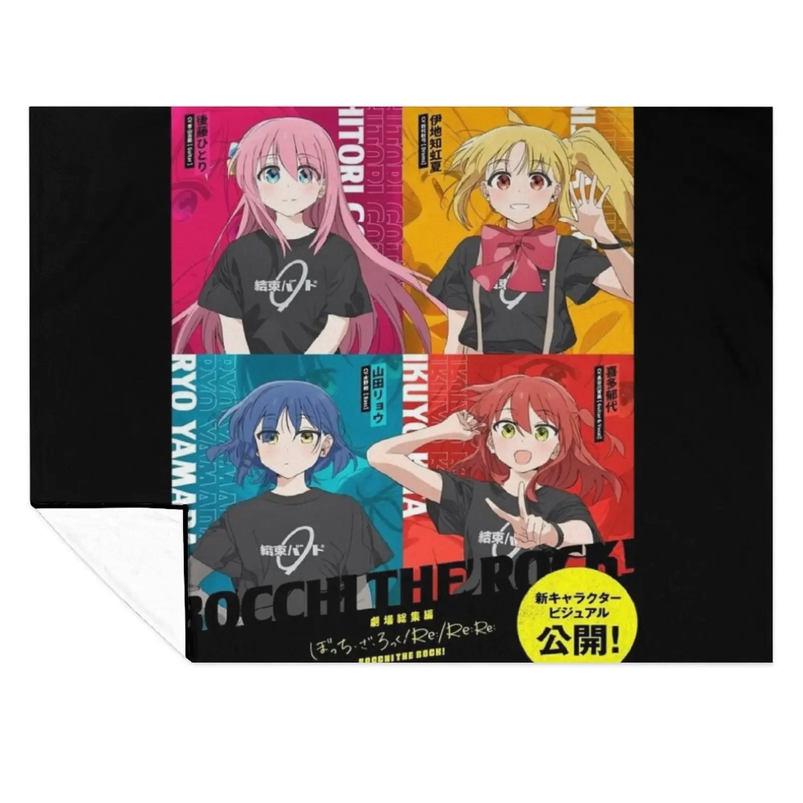 

BOCCHI THE ROCK! - Kessoku Band Throw Blanket Cute Plaid Furrys Travel Thermals For Travel Blankets