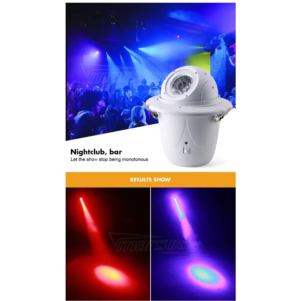 Cabeza Móvil RGBW 40W – Luz Haz con Estroboscópico SMD para KTV e Sala Privada