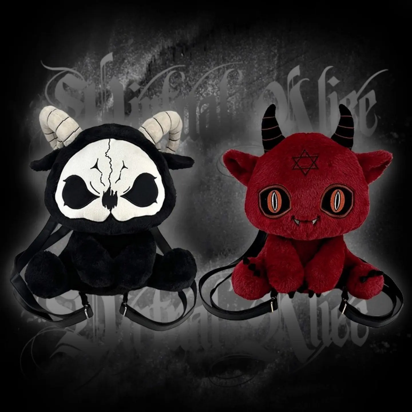 

Рюкзак Alice Reaper Red Devils Subculture Gothic Punk, большой, плюшевый, в стиле Dark Doll