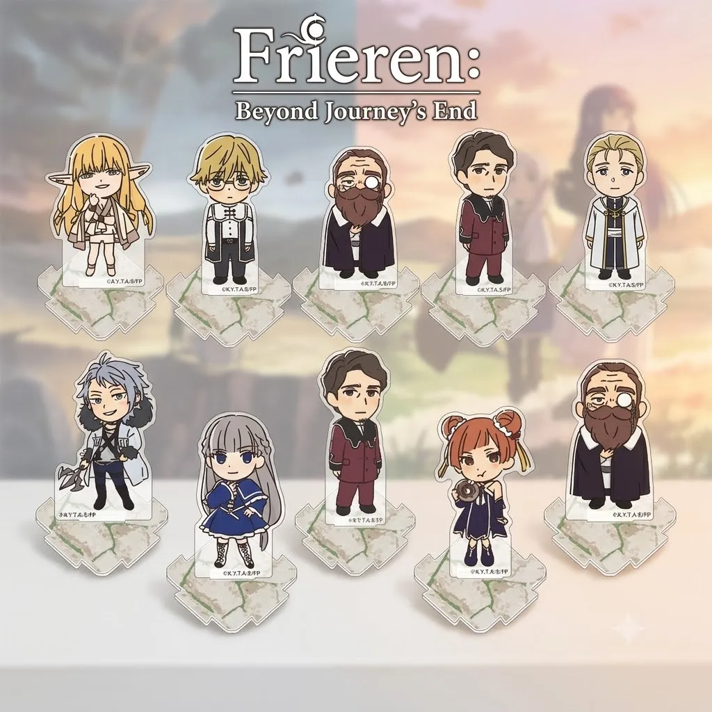 Anime Frieren: Beyond Journey's End 10cm Acrylic Stand, Surprise Gift, FR Character, Office Shelf Decor Holiday  keychain