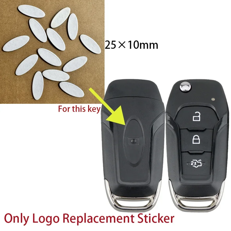 25*10mm DIY Emblem Logo Replacement Sticker Emblem For Ford remote key shell For Ford Escort Fusion