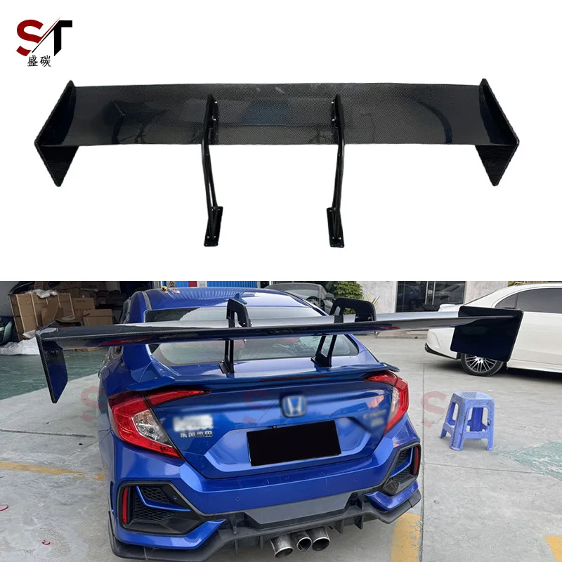 

Suitable for General GT rear wing of sedan Honda Benz BM Audi carbon fiber spoiler modified fixed wind wing