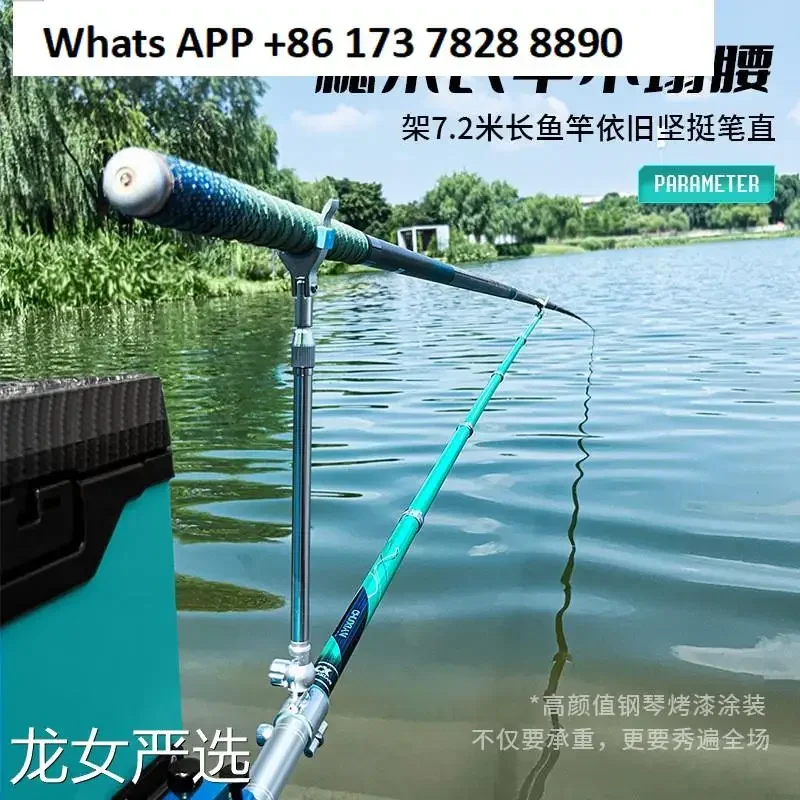 Vertical string short section carbon battery bracket mini ultra-light super hard telescopic table fishing rod rack