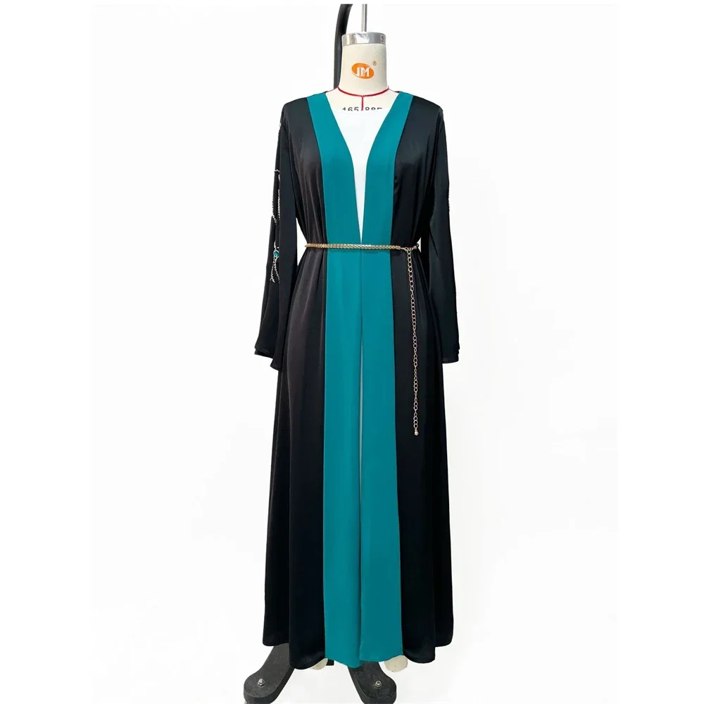 Femme Musulman salon robes maroc caftan femmes musulman diamant robe de soirée Eid Kebaya islamique Jalabiya Ramadan Abaya Kimono