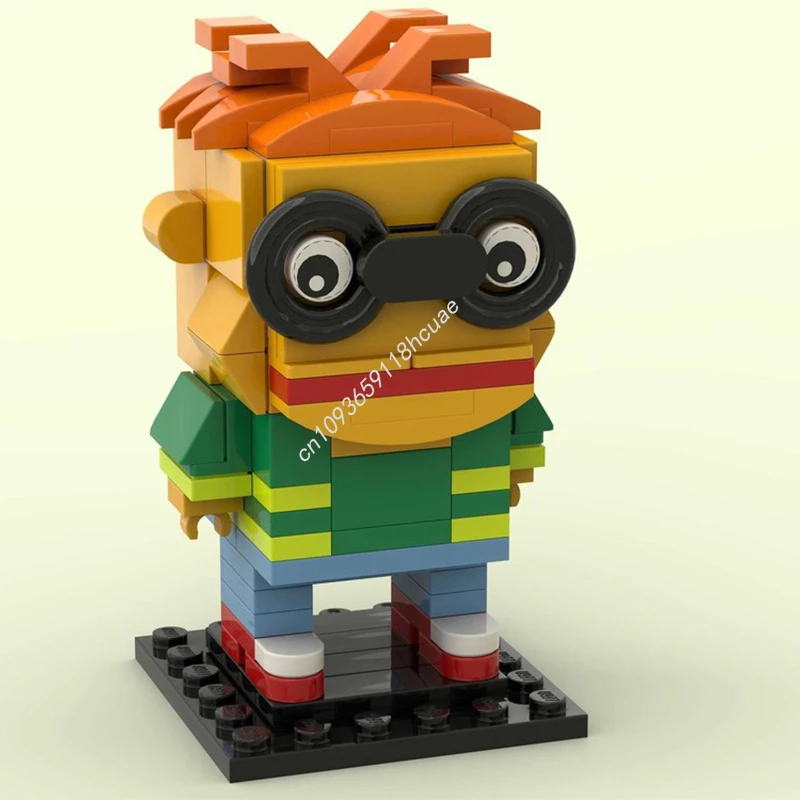 

130 шт. MOC скутер Muppetser Brickheadz строительные блоки логическое мышление космическое воображение решает рождественскую игрушку в подарок