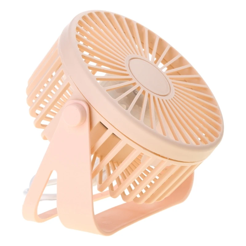 Portable Fan USB Desk Fan Table Strong Airflows Quiet Operations 3 Speed Wind 360° Rotatable Standing Fan for Room