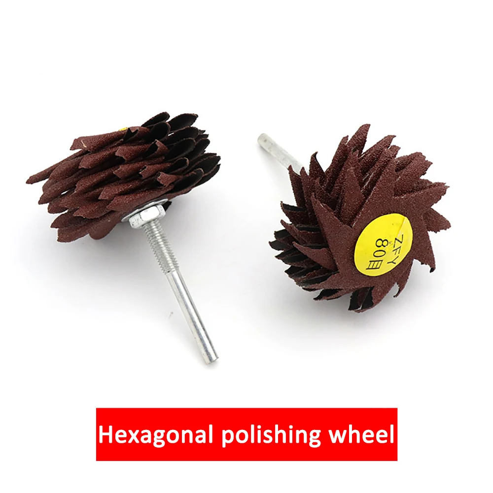 سداسية الصنفرة الرملي القرص إطارات لامعة مع 6 مللي متر ربط قضيب النجارة النقش الأثاث الفجوة الزاوية طحن