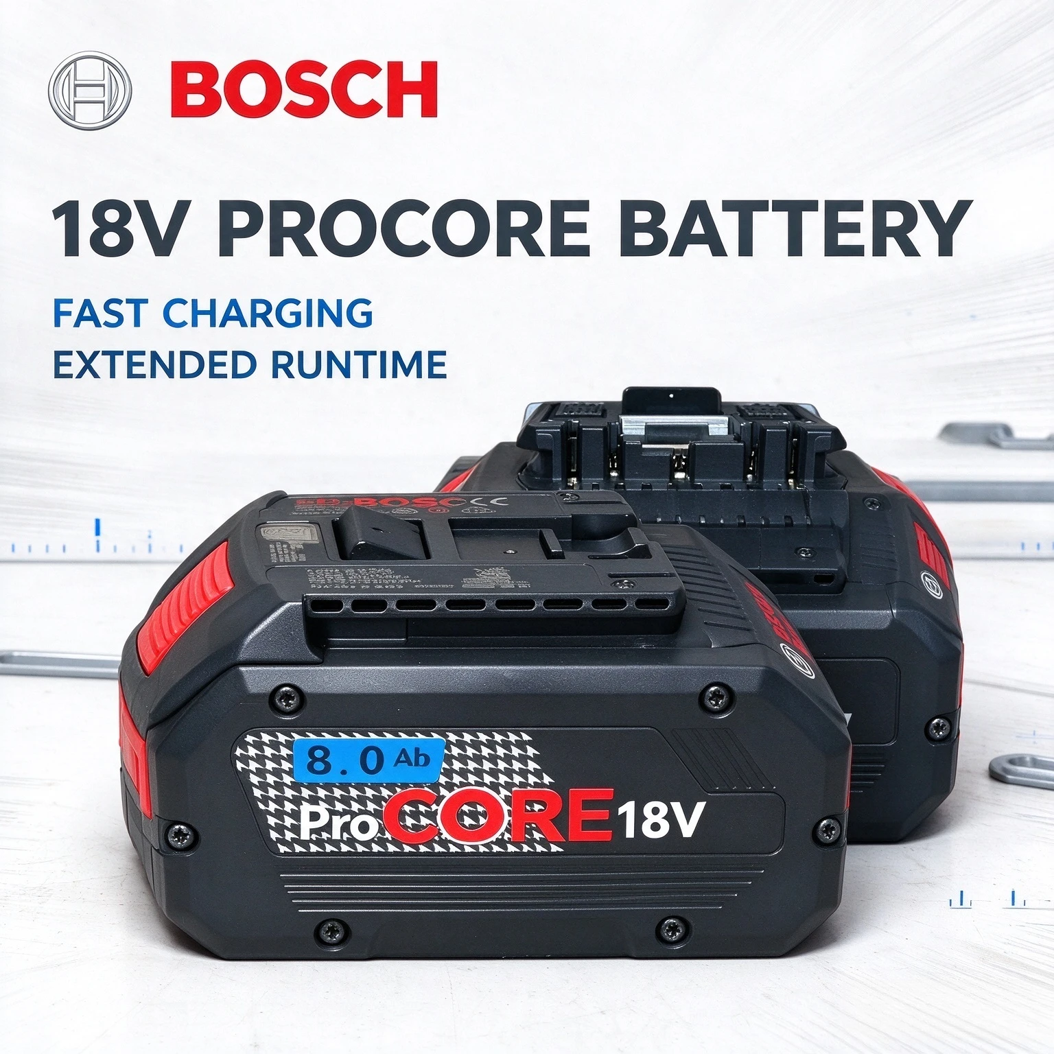 Original Bosch 8.0Ah 18V Replacement Li-ion Battery, 21700 Cells, Dustproof Outer Casing, Works with BAT609 BAT618 GBA18V80