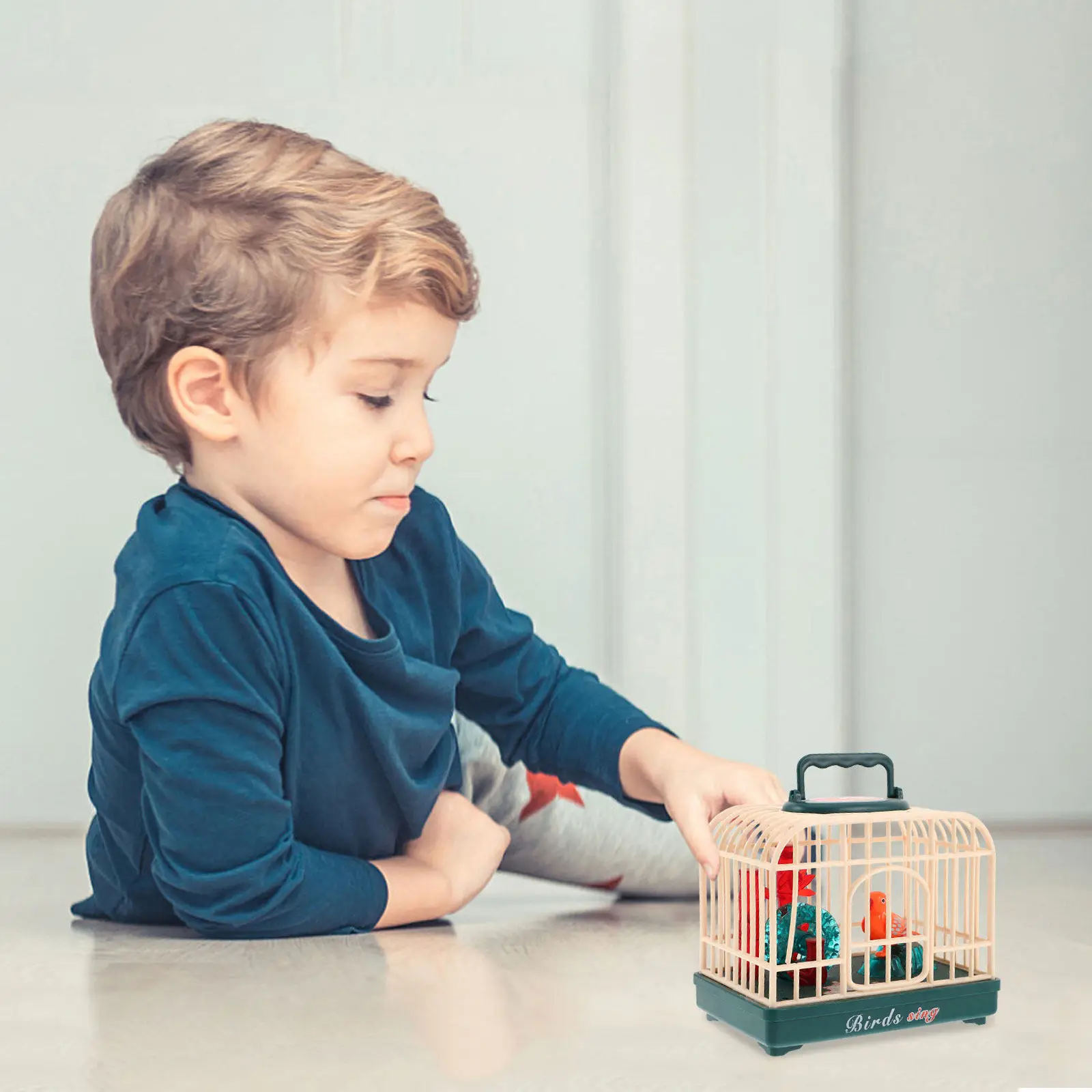 Electric Sound Activated Bird Cage Interactive Outdoor Realistic Chirping Motion Activated Singing Bird Voice Control
