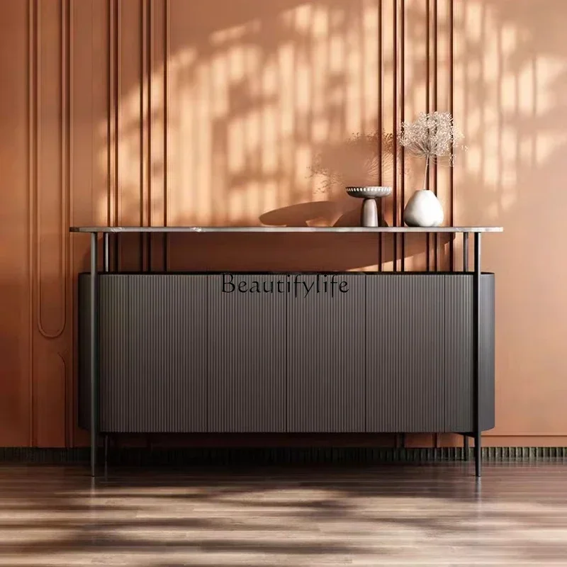 

45Ljy Italian minimalist entrance cabinet light luxury marble dining side cabinet modern simplicity