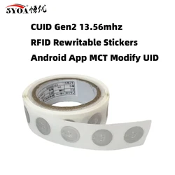 5YOA CUID changeable 13.56mhz S50 1K RFID Sticker Wet Inlay NFC tag Sector 0 Block 0 UID Rewritable NFC Andriod MCT Copy Clone