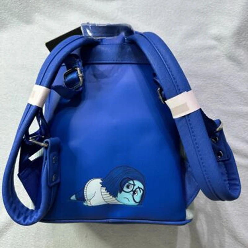 Hot Loungefly Disney Inside Out Sadness Cosplay Mini-Rucksack PU Leather Backpack Cartoon Fashion Cute Girl Storage Bag