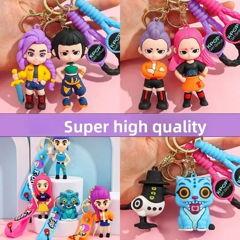 

KPOP Demon Hunters Keychain, Tiger Character PVC Figure Keychain Cute Harajuku Style Key Ring for Girs & Fans Christmas Gift