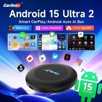 CarlinKit 3 en 1 Android 15 CarPlay Ai Box adaptador inalámbrico Android Auto Qualcomm SM6350 128GB 8 núcleos para Youtube Netflix FOTA