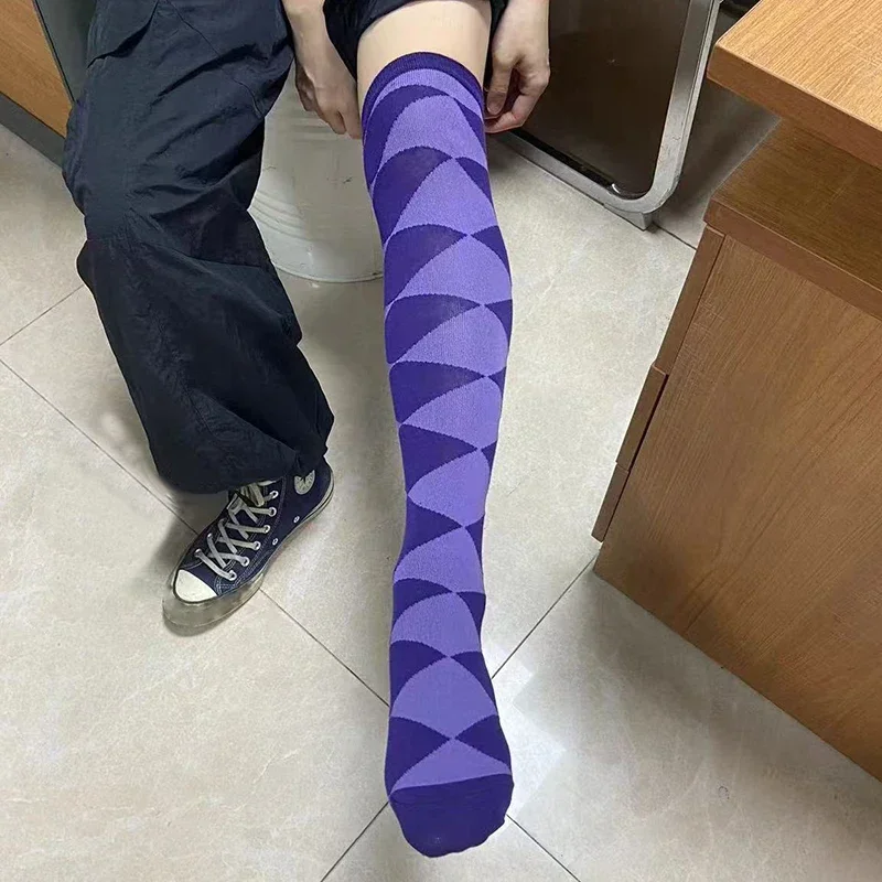 애니메이션 푸엘라 마기 마도카 마키카 코스프레 아케미 호무라 코스튬 무릎 양말, 보라색 여성 JK 스타킹, 소녀 유니폼 액세서리