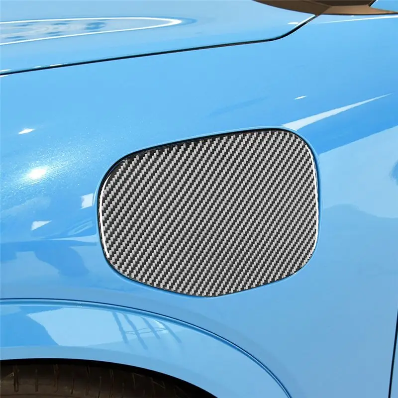 Carbon Fiber For Ford Mustang Mach-E 2021-2024 Car Charge Port Cover Trim Sticker Interior Accessories-A28K