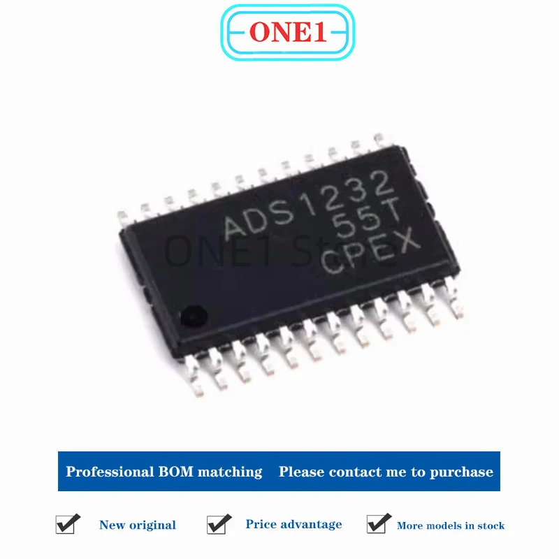 1PCS/lot New original ADS1232IPWR analog-to-digital converter 24-bit 80SPS TSSOP-24