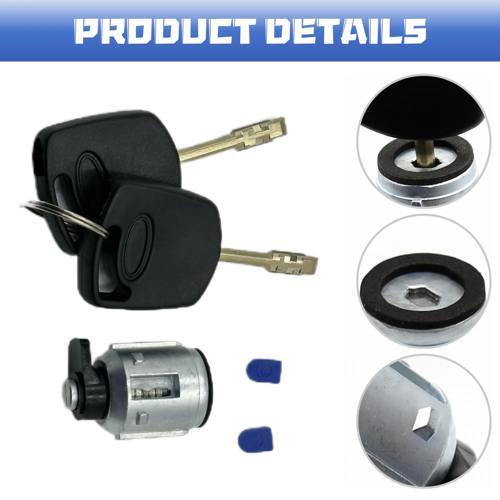 Fuel Door Lock Cylinder Repair Kit with 2 Keys 2S6Z-5828624-A Replacement for Ford Transit Connect 2002-2012