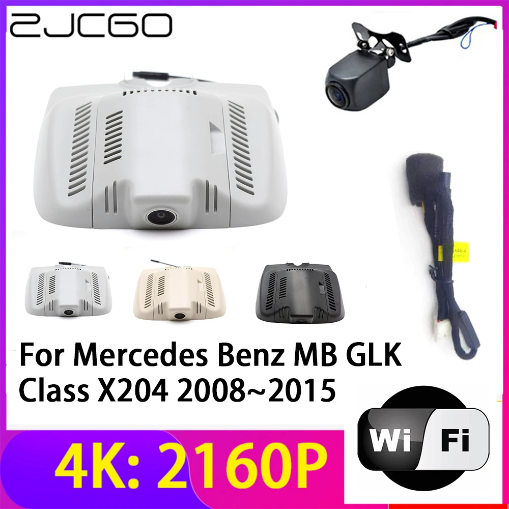 

ZJCGO 4K 2160P Dash Cam Car DVR Camera 2 Lens Recorder Wifi Night Vision for Mercedes Benz MB GLK Class X204 2008~2015