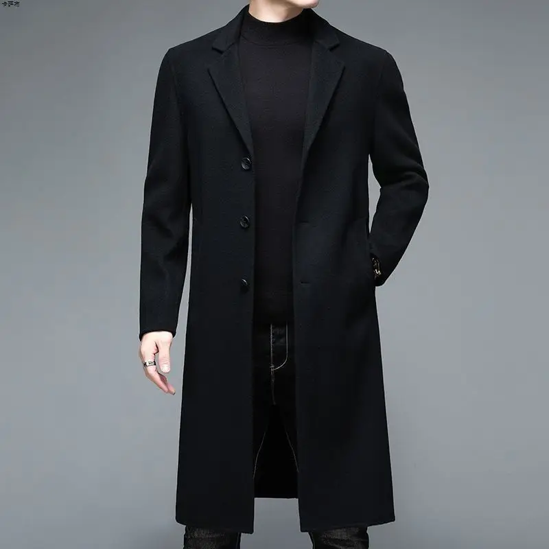 

Spring 2025 Men's Long Casual Sle Windbreaker Suit Collar Busin Casual High End Lightweight Jaet Autumn New Arrival