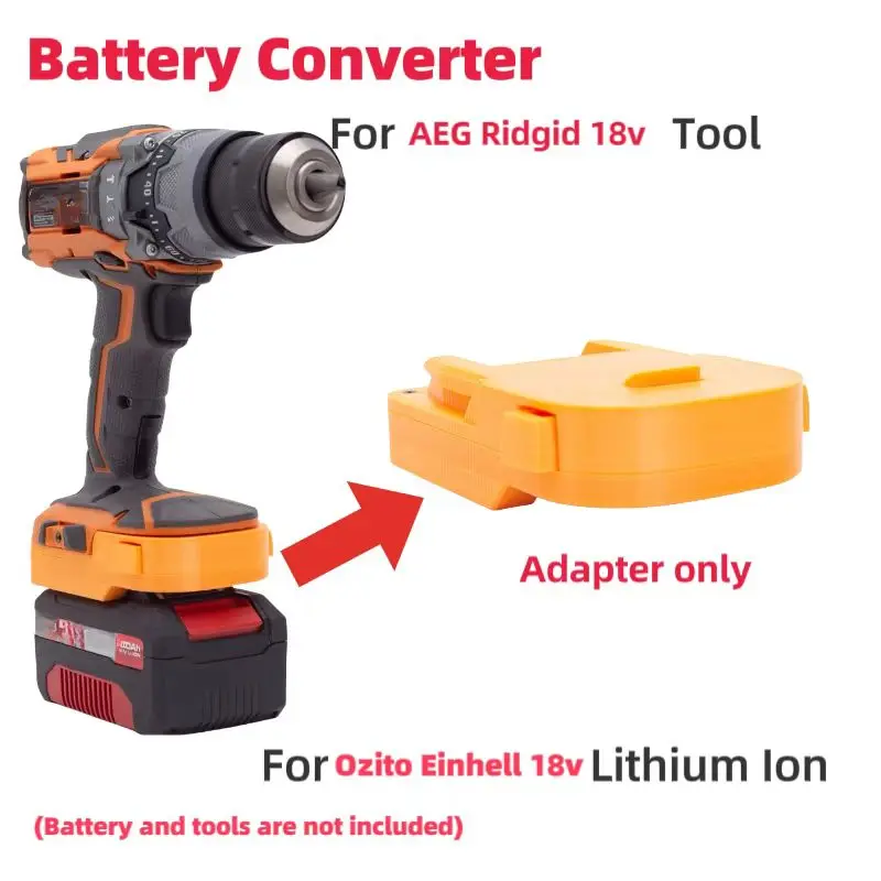 

For Ozito for Einhell 18V Lithium Battery Adapter Converter To Ridgid /AEG Tool Converter(Only Adapter)