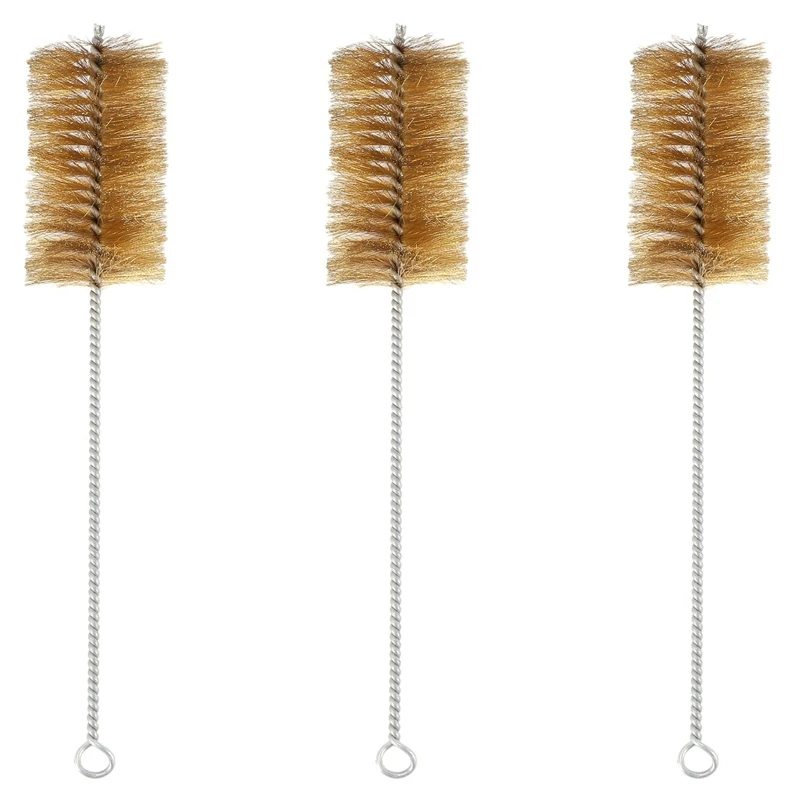 3X Copper Wire Pipe Tube Chimney Cleaning Brush 60Mm Dia