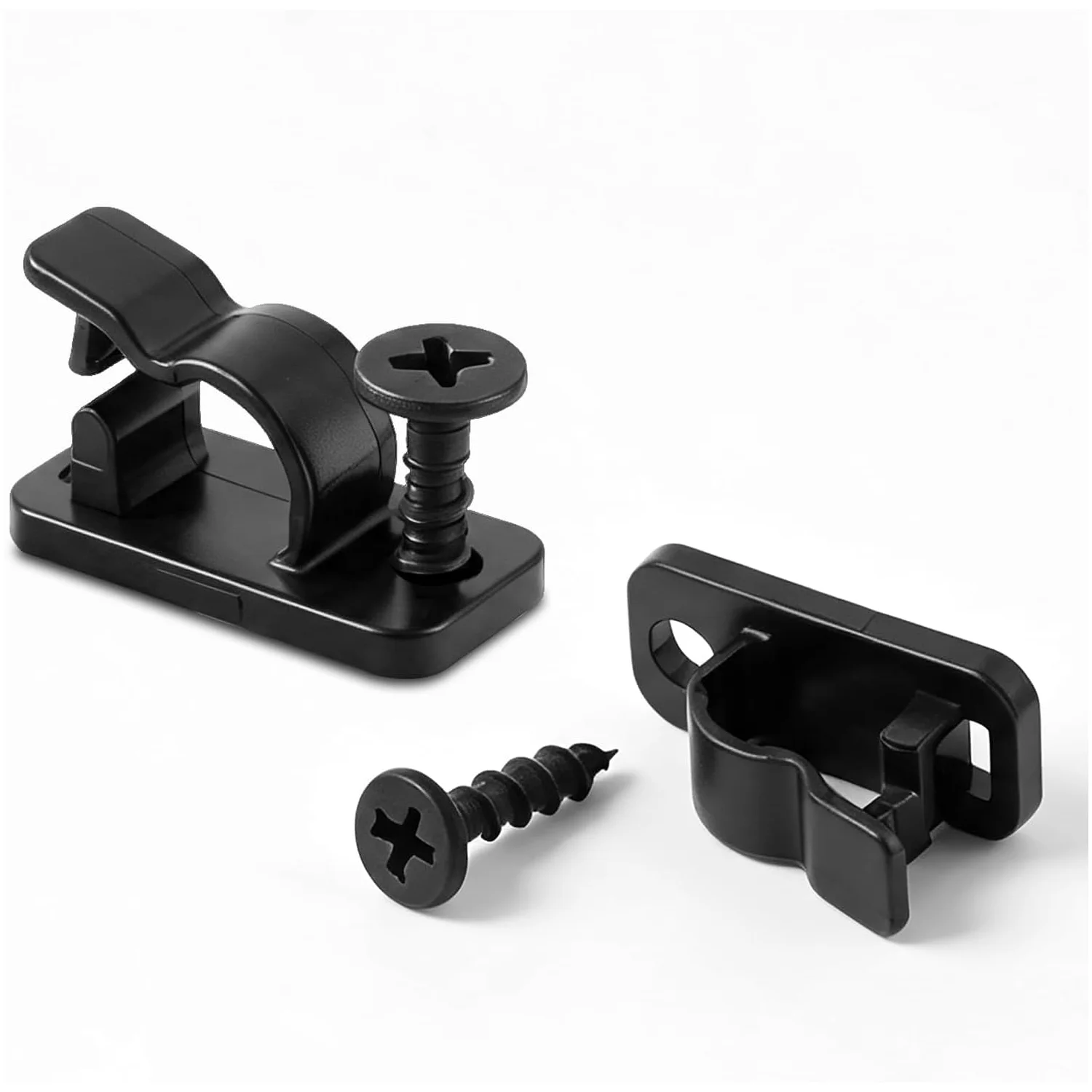 Cable Holder Screwable 10PCS Cable Clips, Cable Attachment Nail Clamps Including Screws, Cable Clamps Wall for Patio and Fences