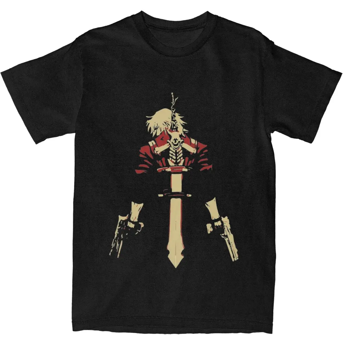 Men Devil May Cry T Shirts Fantasy Video Game Cotton Tops Street Style Short Sleeve T Shirt O-Neck Hip Hop Tshirt Large Size