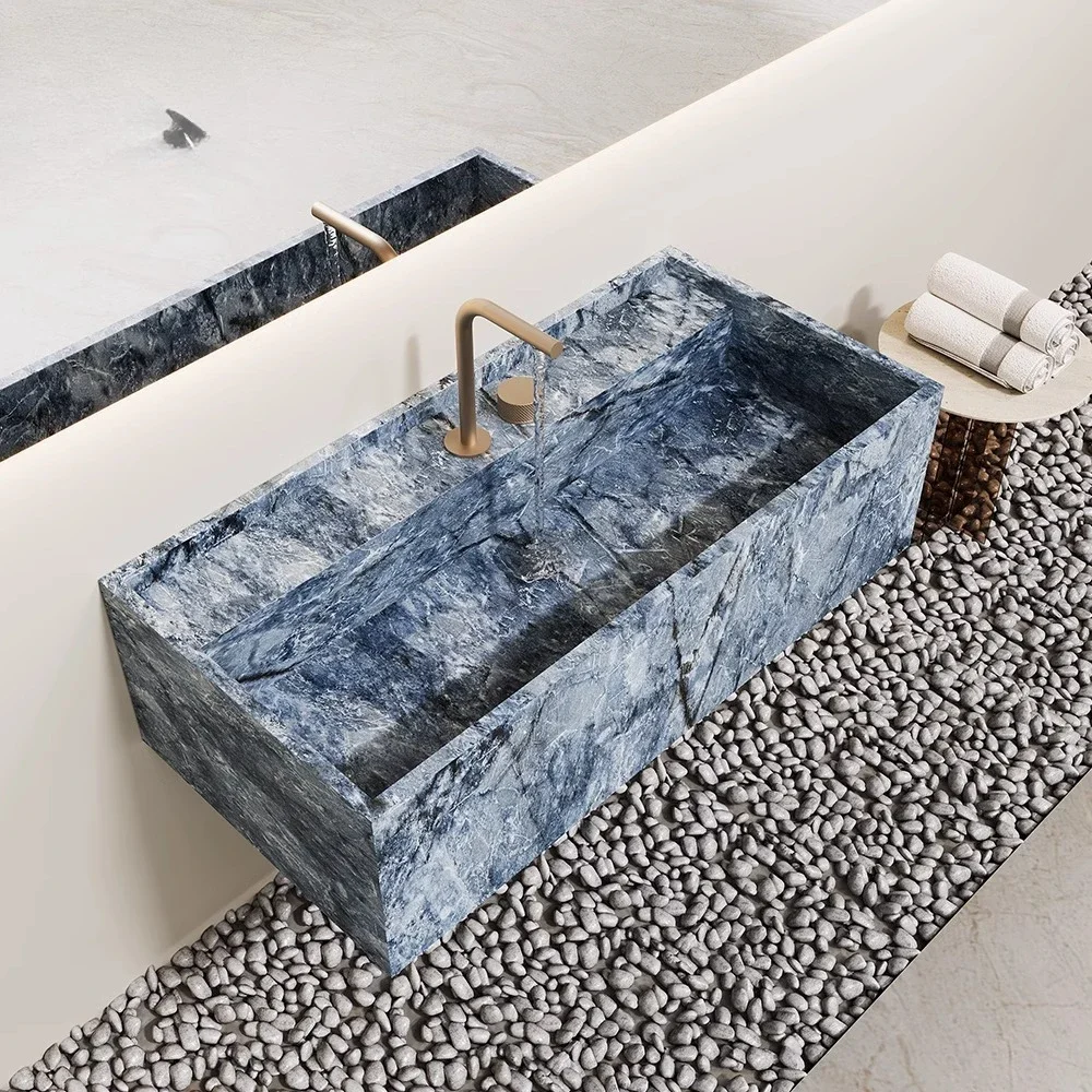 

Marble slate hand wash basin bathroom cabinet bathroom cabinet
