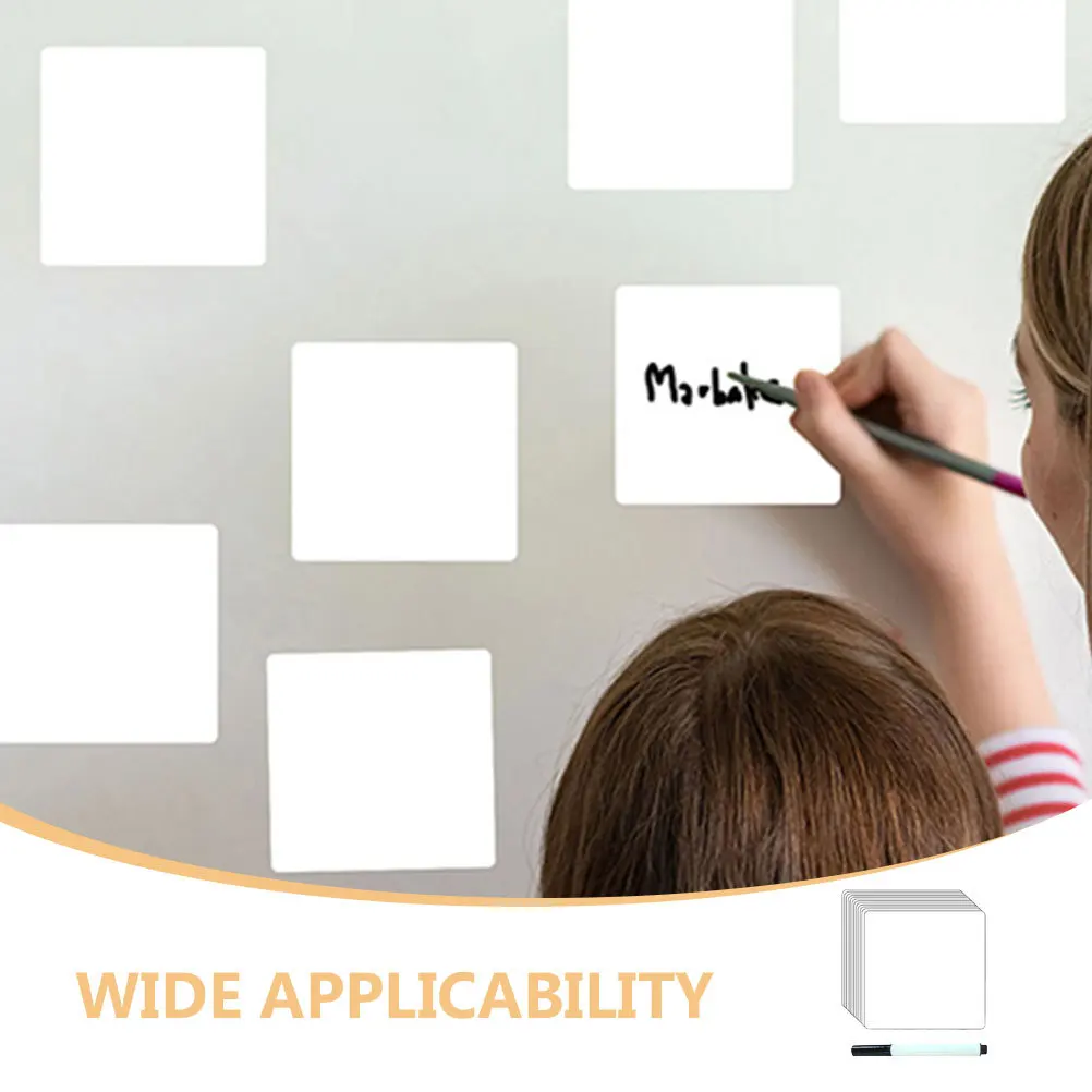 2 مجموعات ملصقات السبورة 10x10 سنتيمتر قابلة لإعادة الاستخدام قابل للغسل الجاف محو لوحة الرسم ل الفن الحرفية جدار الديكور الفصول الدراسية #4