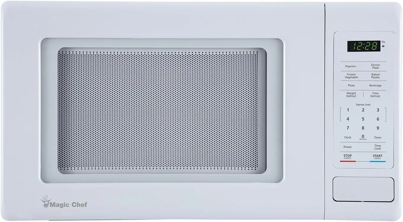 

0.9-Cu. Ft. 900-Watt Digital Touch Control Countertop Microwave Oven, White Kitchen Appliance with Rapid Heating and Easy-to