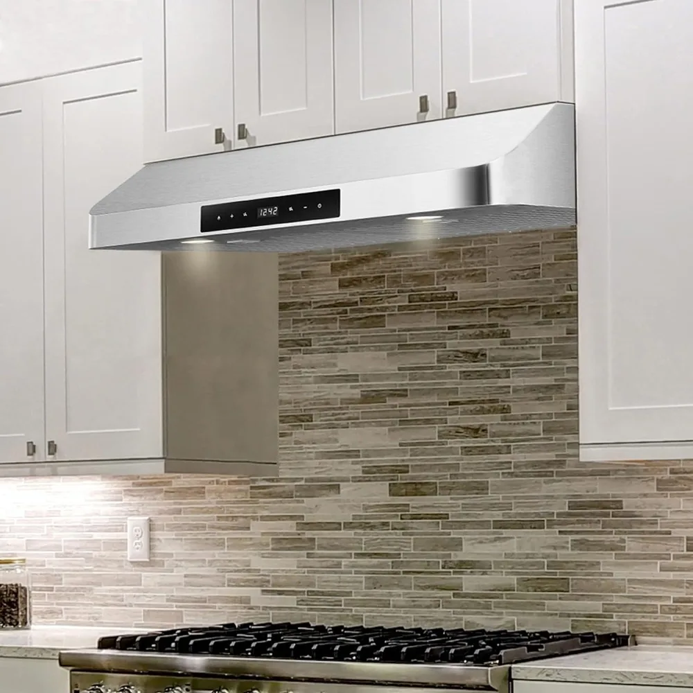 Range Hood 30 inch Under Cabinet, Two Powerful Motors, Stainless Steel Kitchen Vent Stove Hood