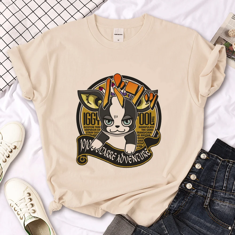 Iggie Jojo Iggy t-shirts women summer designer comic Tee female designer streetwear anime clothes