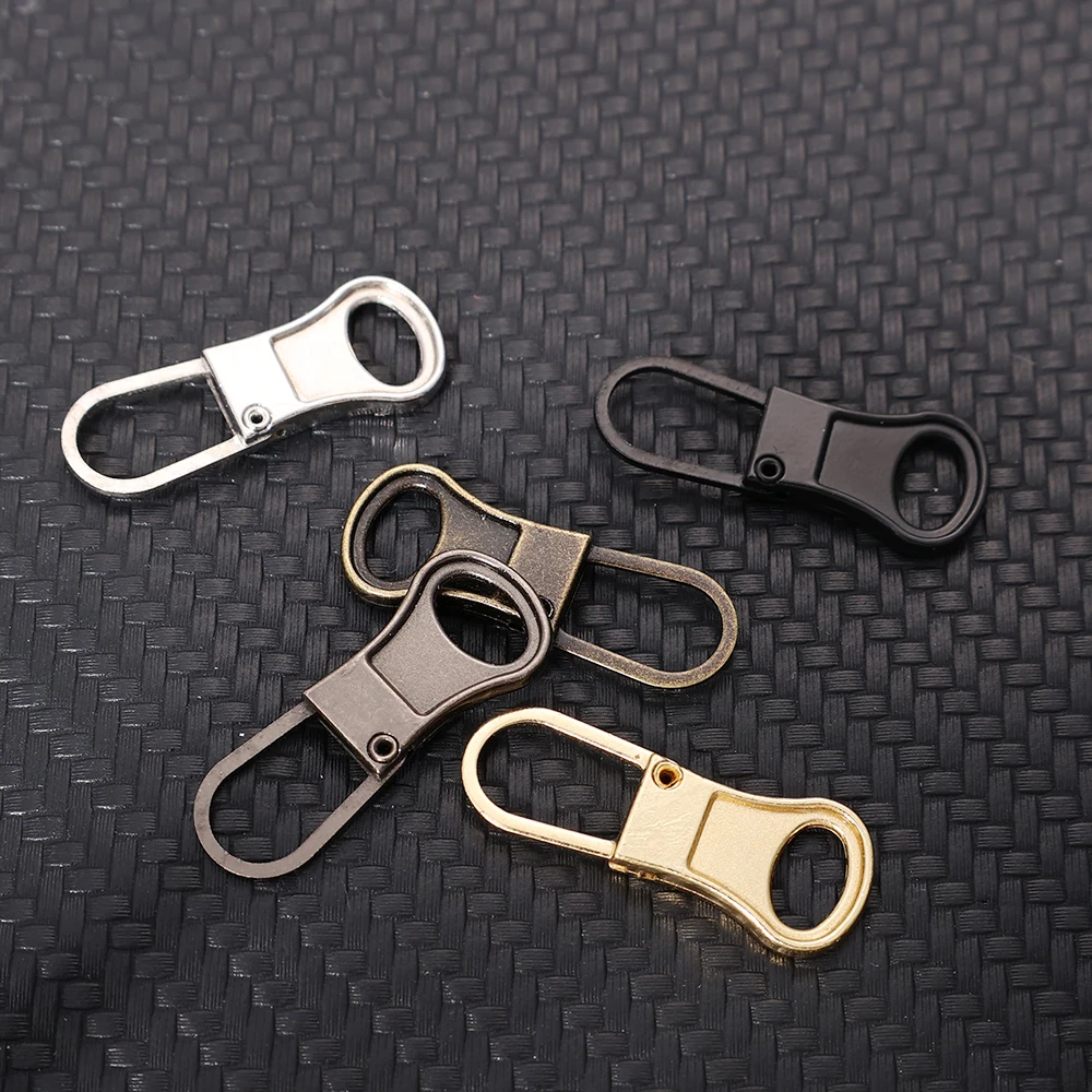 Detachable Zipper Pull Replacement Zipper Slider Puller Lock for Jacket Dress Luggage Bag Metal DIY Zipper Head Repair Kit