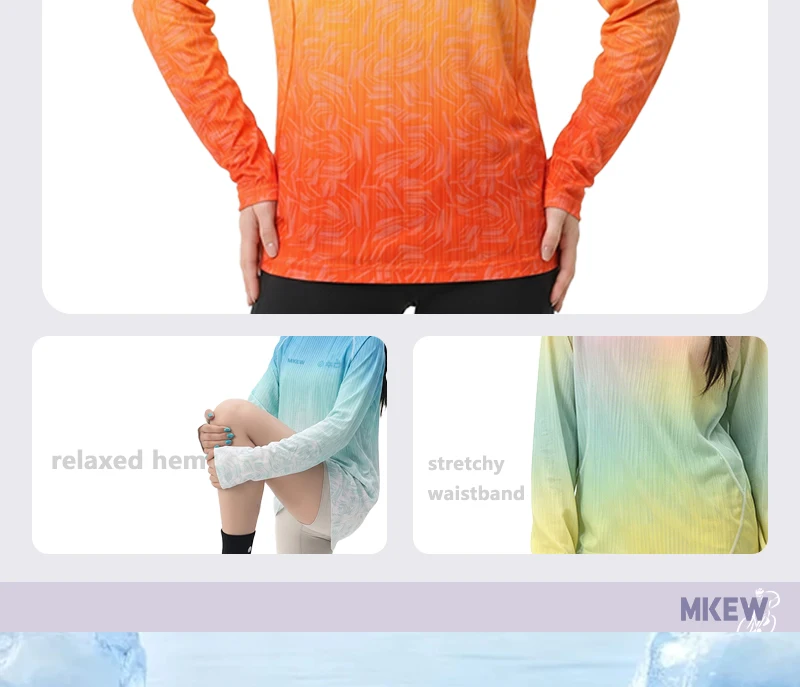 MKEW Damen-Langarm-Mountainbike-Sweatshirt, Sommer-Schnelltrocknendes Downhill-Radtrikot/Laufshirt, T-Shirt für den täglichen Arbeitsweg – Detail 14