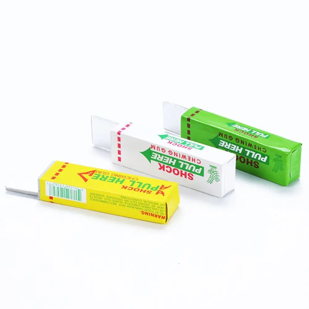 Chewing Gum Electric Funny Electric Shock Chewing Gum Prank Joke Gag Trick Pull Head Safety Electric Shocking Toy