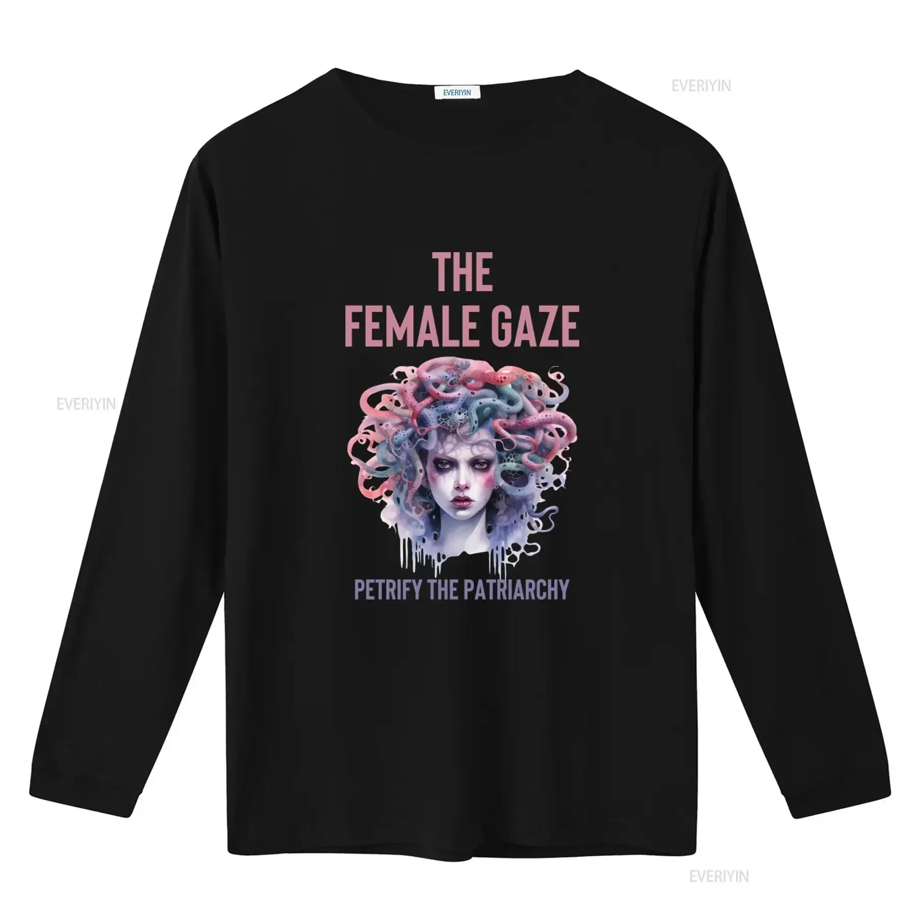 The Female Gaze Petrify Patriarchy Feminist Witch Pro Roe Activism Women's Rights Spooky Liberal Abortion T Shirt vintage