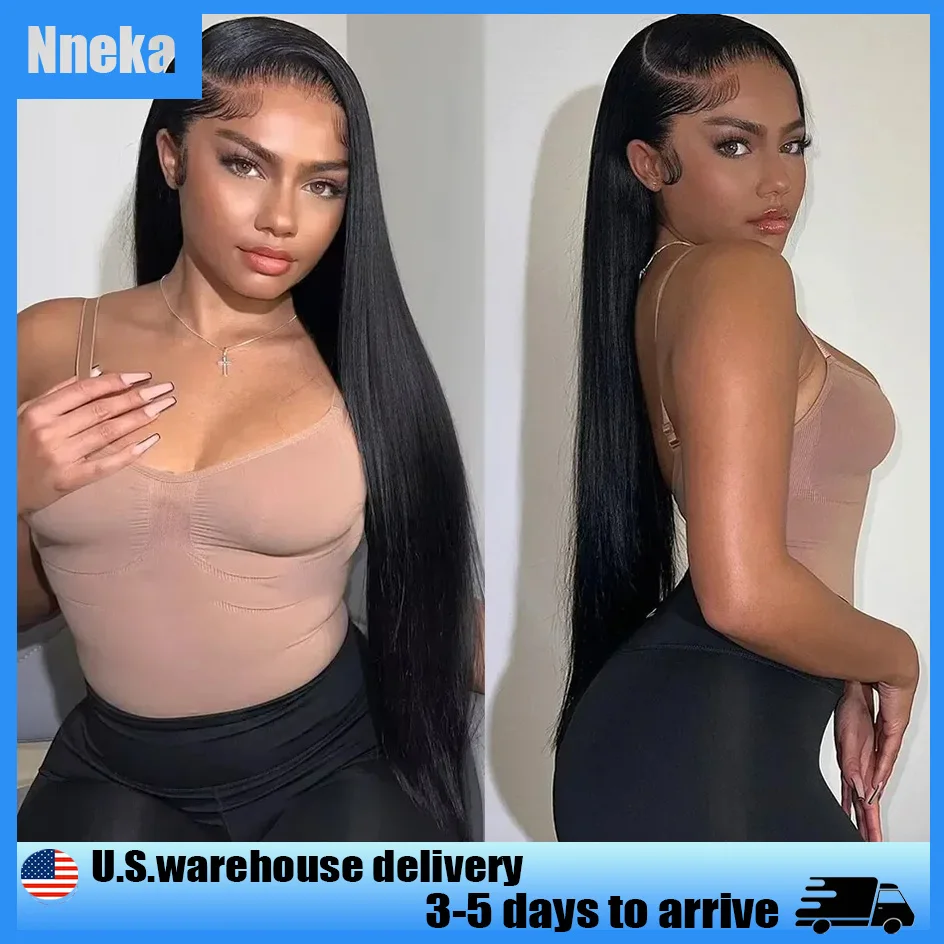 

Nneka Ready To Wear 5x5 Hd Парик с кружевной застежкой Прямые парики с кружевной передней частью Человеческие волосы 4x4 Парик из натуральных волос Бесклеевой для женщин