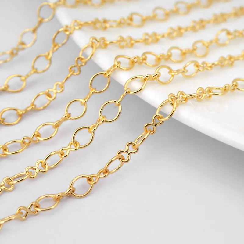 5 Meters width 3.5MM Copper Round Oval Link Figaro Chains Necklace Chains Diy Jewelry Findings Accessories Wholesale