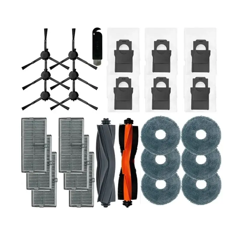 

AEE2-27PCS Replacement Spare Parts For Dreame X30 Pro Plus / X30 Pro Ultra Main Side Brush HEPA Filter Mop Pads Dust Bags