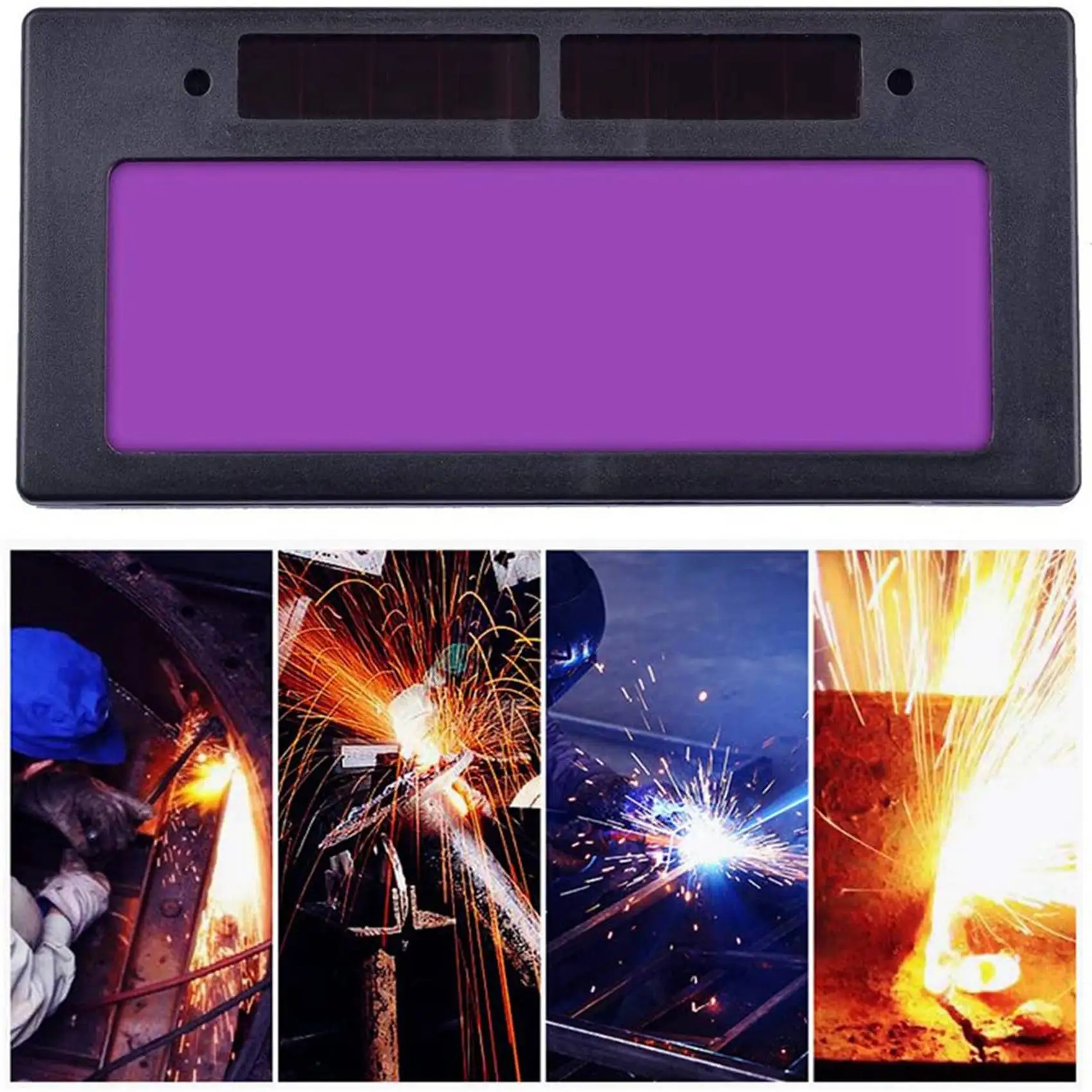 

2025 Trend 2Pc Solar Auto Darkening Welding Helmet Eyes Lens Shade Goggle Welder Glasses