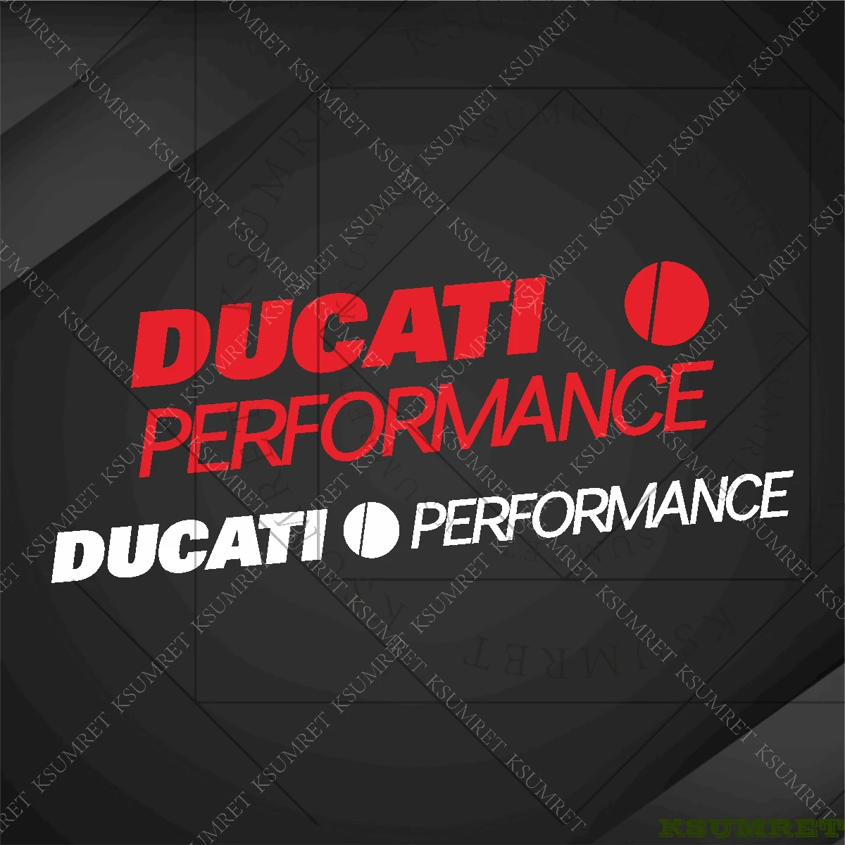 Pegatinas reflectantes para motocicleta Ducati Performance, calcomanías con logo para tanque y casco