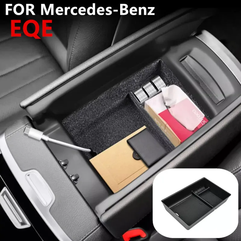 

Car Center Armrest Box Storage Box Storage Organizer Car Storage Boxes For Mercedes-Benz EQE Auto Accessories